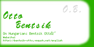 otto bentsik business card